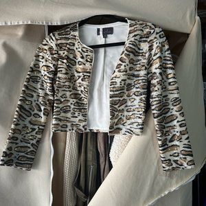 PJK Sequin Leopard crop jacket - AMAZING
